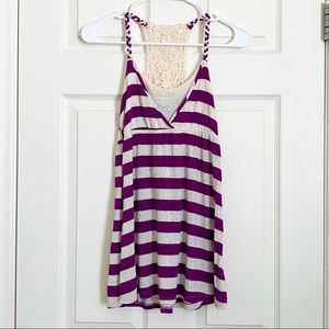 American Dream striped Top NWOT
